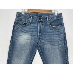 Levi's 514 Straight Leg Jeans Mens Blue Denim Five Pockets Comfort Outdoor 34x30